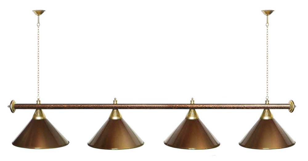 Лампа STARTBILLIARDS 4 пл. (плафоны золотые,штанга золотая,фурнитура золото)