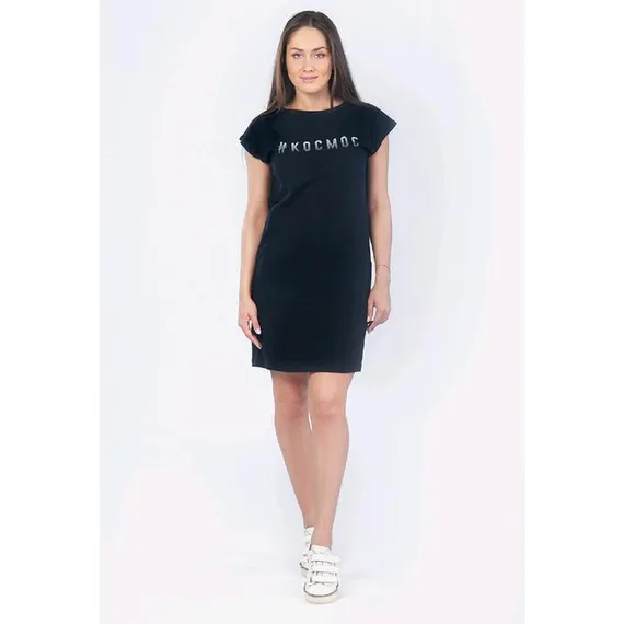 Платье-футболка «Космос», размер 44, цвет тёмно-синий