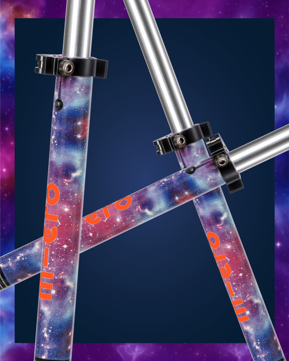 Самокат Micro Sprite Glow (светится в темноте) LED, Art Млечный путь