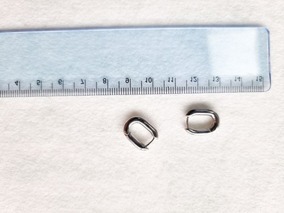 0434-4 Швензы-Конго овальные 15*12мм, родий, пара