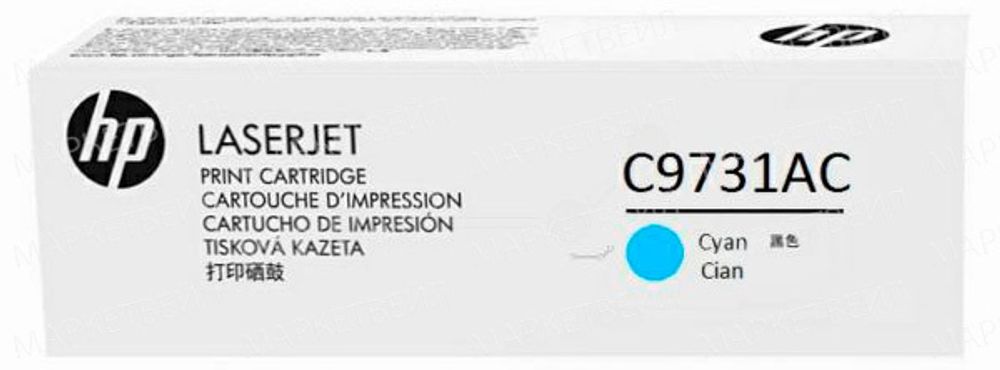 Контрактный картридж HP C9731AC (645A) лазерный голубой (12000 стр)