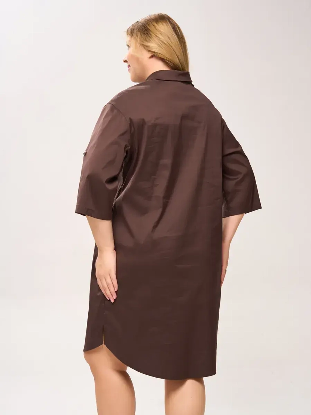 Платье-рубашка с карманами