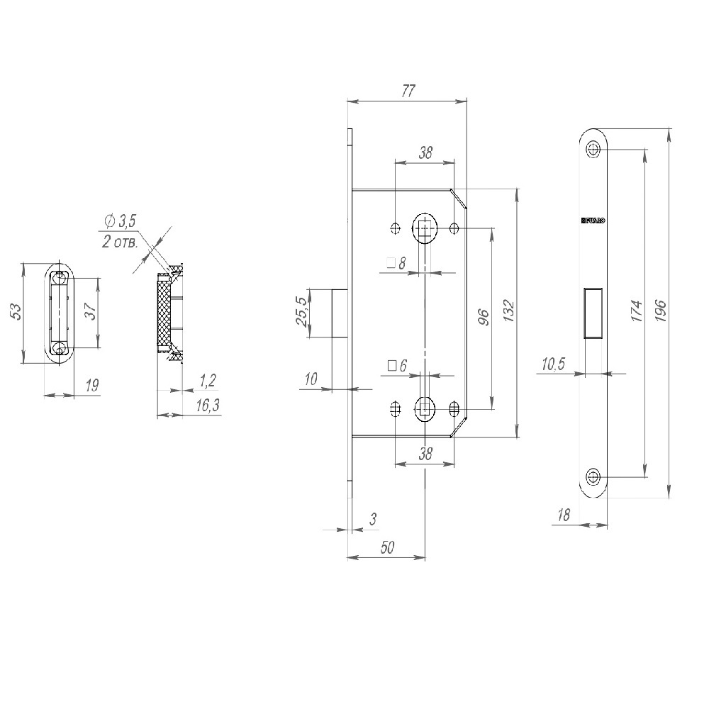 Защелка магнитная Fuaro MAGNET M96WC-50 CP хром