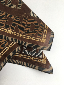 Платок Fendi коричневый