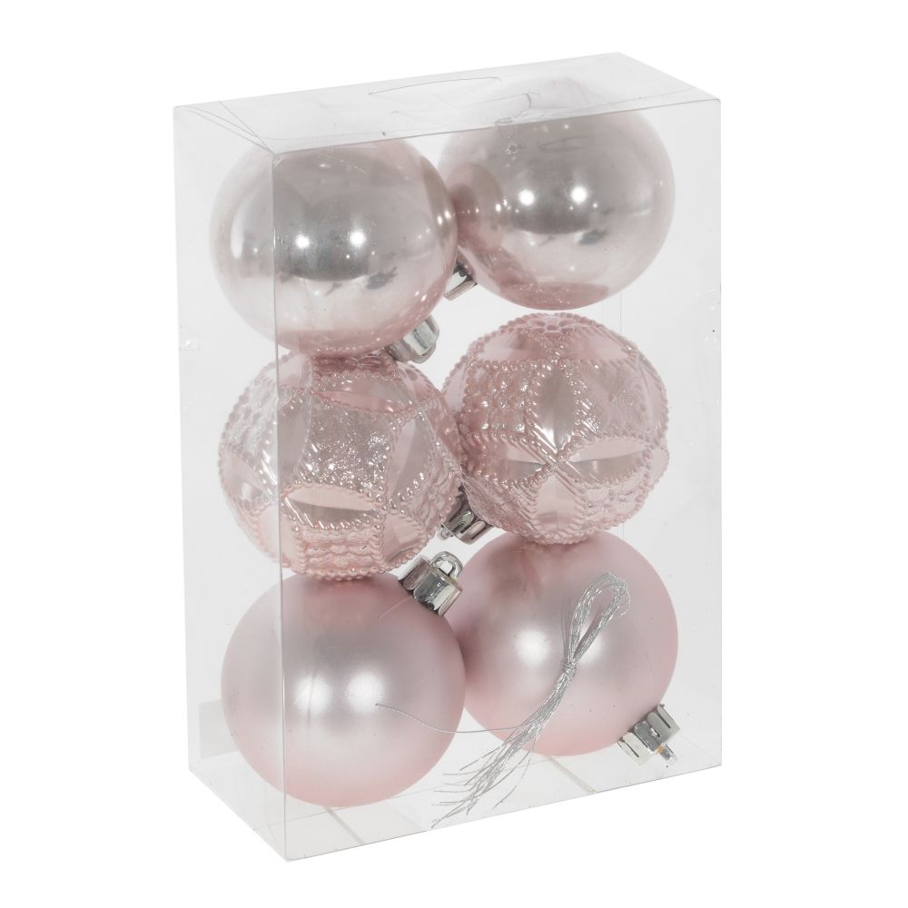 GAEM Набор из 6шт Украшение новогоднее "Шар", D 6 см, L6 W6 H7 см