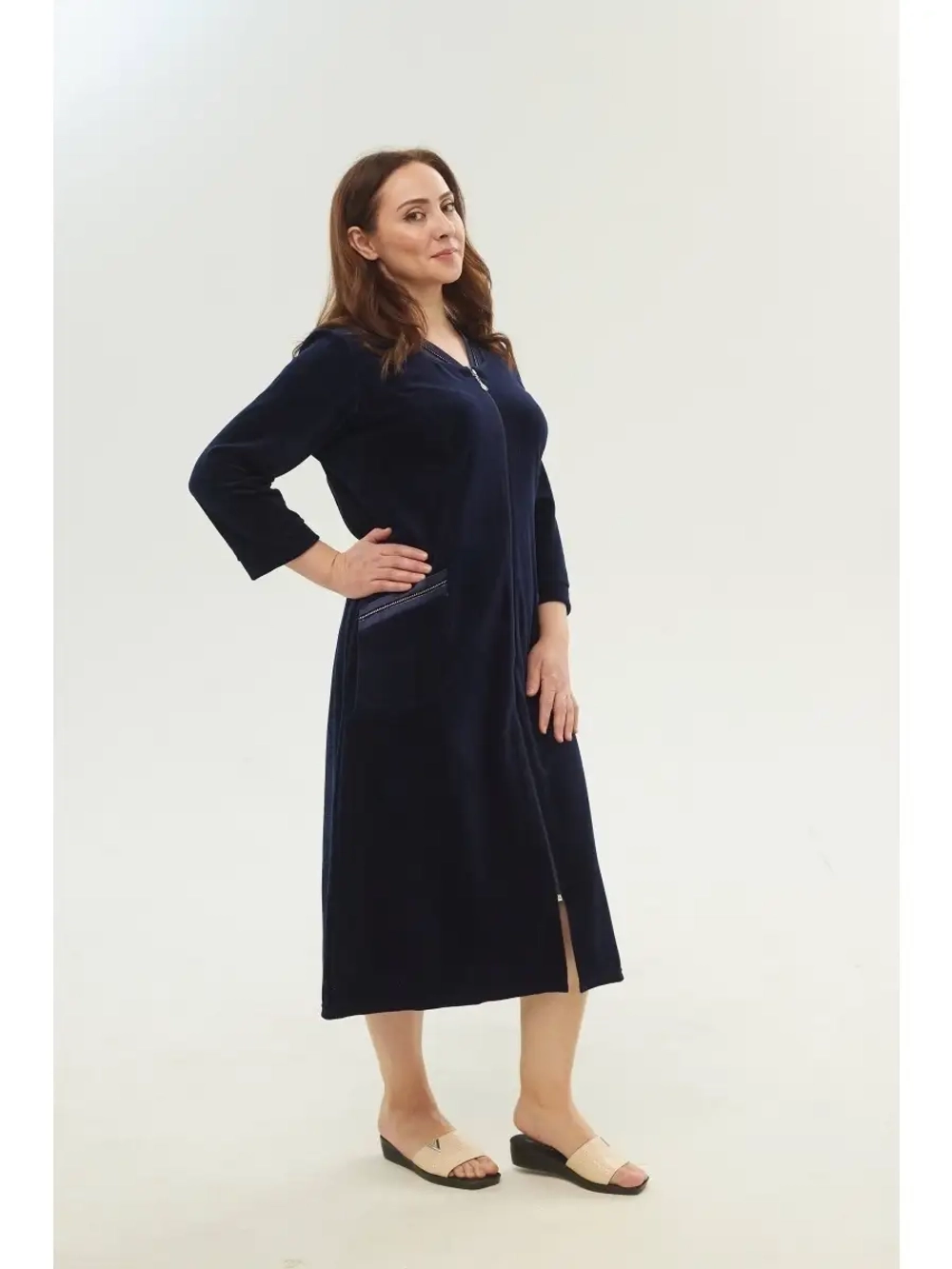 Халат велюровый большие размеры