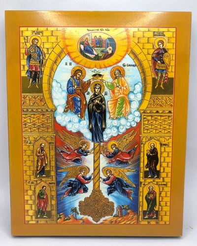 Икона Божией Матери Ключ Разумения на левкасе