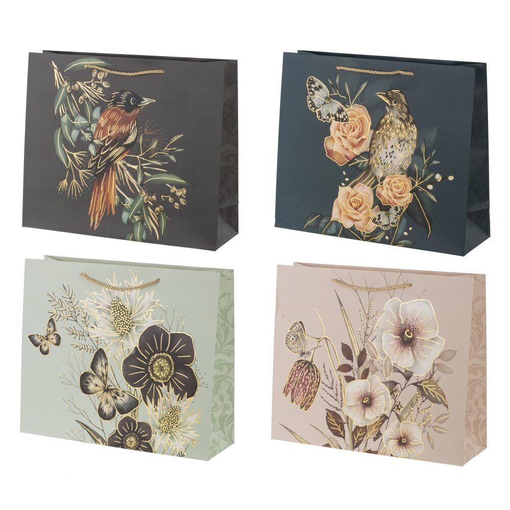 GAEM Пакет подарочный (бумага 210г/м2, блок микс 12шт), L38 W12 H32 см, 4в.