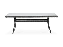 "Латте" плетеный стол из искусственного ротанга 200х90см, цвет графит