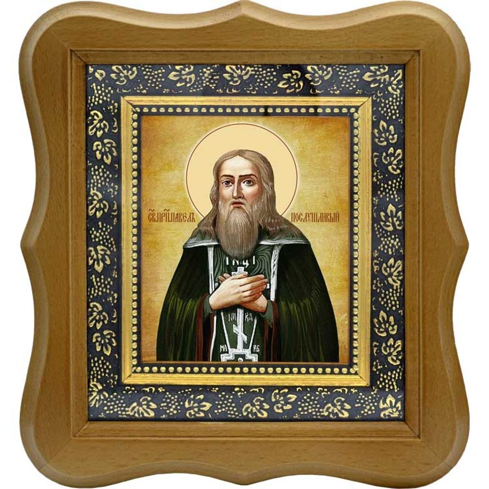 Павел Послушливый Печерский преподобный. Икона на холсте.