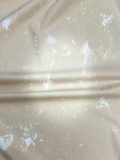 Хлопок Maison Margiela с белыми кляксами бежевый