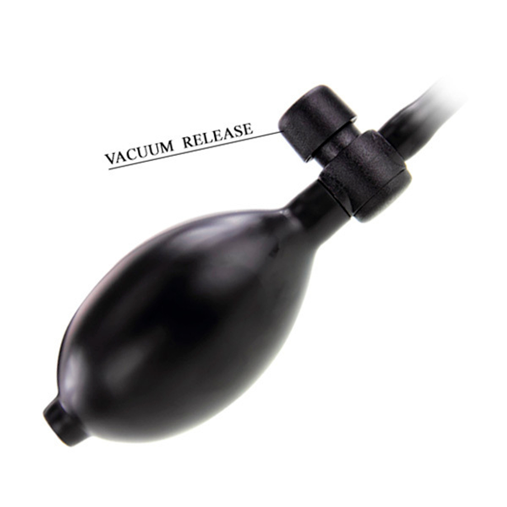 Расширяющийся анальный фаллоимитатор с грушей Baile Bigger Joy - 16,5 см