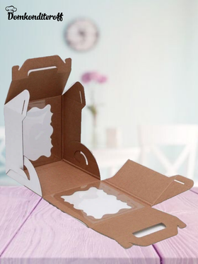 КОМПЛЕКТ коробок 2 фигурных окна 20х20х22- 5 шт