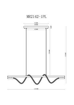 Подвесной светильник IP40 с гибким неоном MyFar Kenneth MR2142-1PL