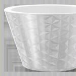 Кашпо для цветов пластиковое 5л d-23 см «Грани» Кремовый