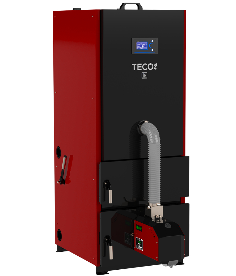 Автоматический пеллетный котел TECO 25 кВт моноблок