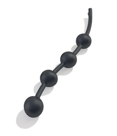 Малая анальная цепочка для электростимуляции Booty Garland S - 30 см. (Цвет: черный)