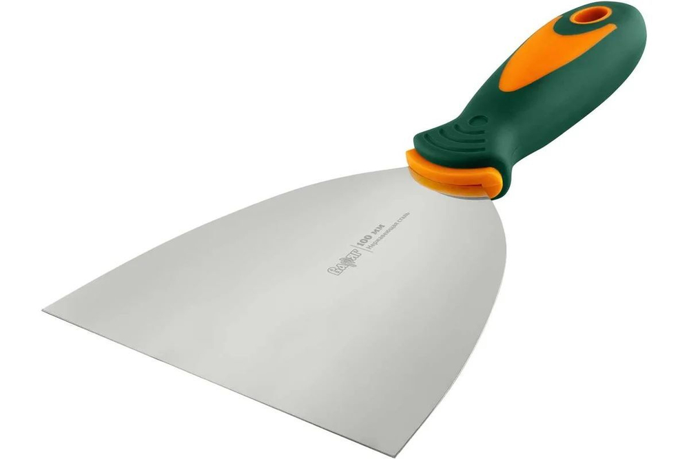 ВАРЯГ 35224 Шпатель нерж. сталь, обрезин. рукоятка 100мм