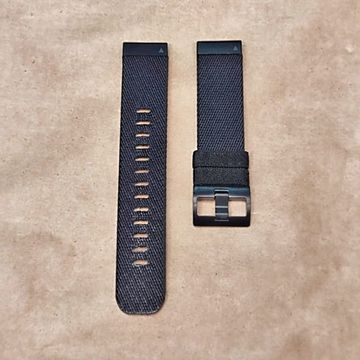 Ремешок нейлоновый 22 мм жакардовое плетение для Garmin MARQ / Epix / Fenix (47 мм) (Черный)