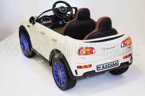 Детский электромобиль River Toys MiniCooper A222AA бежевый