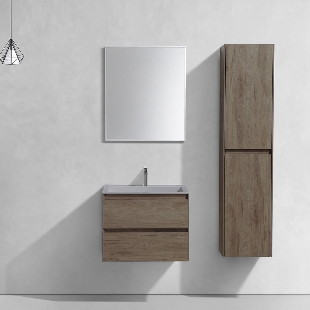 Тумба под раковину Vincea Luka 600 подвесная, 2 выкатных ящика soft-close, R.Oak