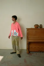 Куртка Soeurs с Большими Расшитыми Карманами / Hand-Embroidered Pockets розовая