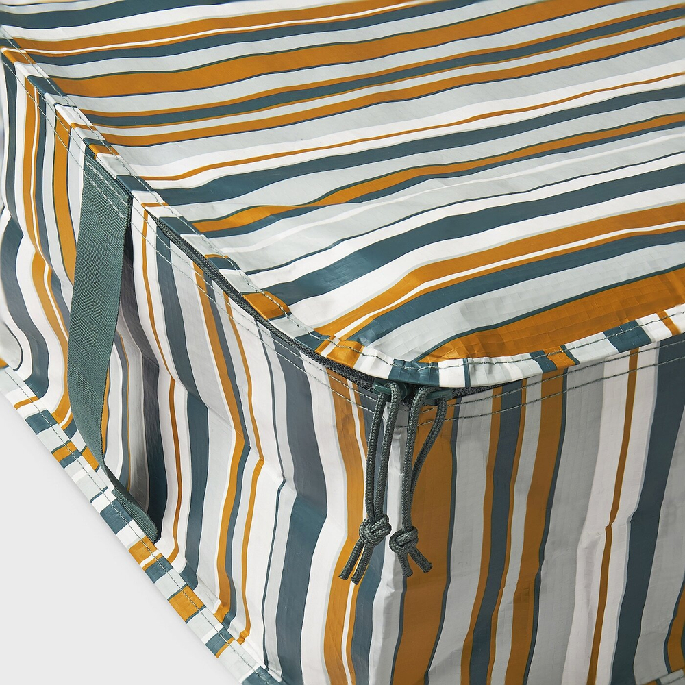 Кофр для одежды IKEA SACKKARRA, Белый, Зеленый, 69x51x19 см