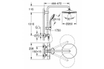 Euphoria 260 Душевая система с термостатом для душа (GRT 1000 CoolTouch, круглый верхний душ ?260, 3 режима струи)