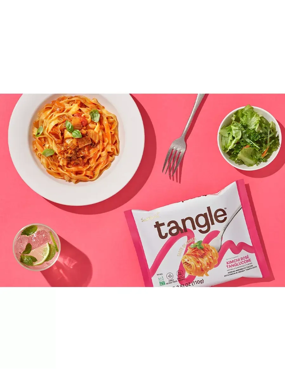 Фетучини Samyang Tangle с кимчи в сливочно-томатном соусе 110 г