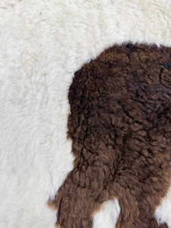 Ковер прямоугольный натуральный мех овчина, 190 х 160 см.