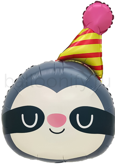 Шар (26''/66 см) Фигура, Ленивец в колпачке, 1 шт.