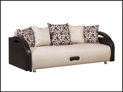 Диван прямой Юпитер Еврокнижка с бельевым ящиком, Ратибор Светлый (рогожка), 220 см