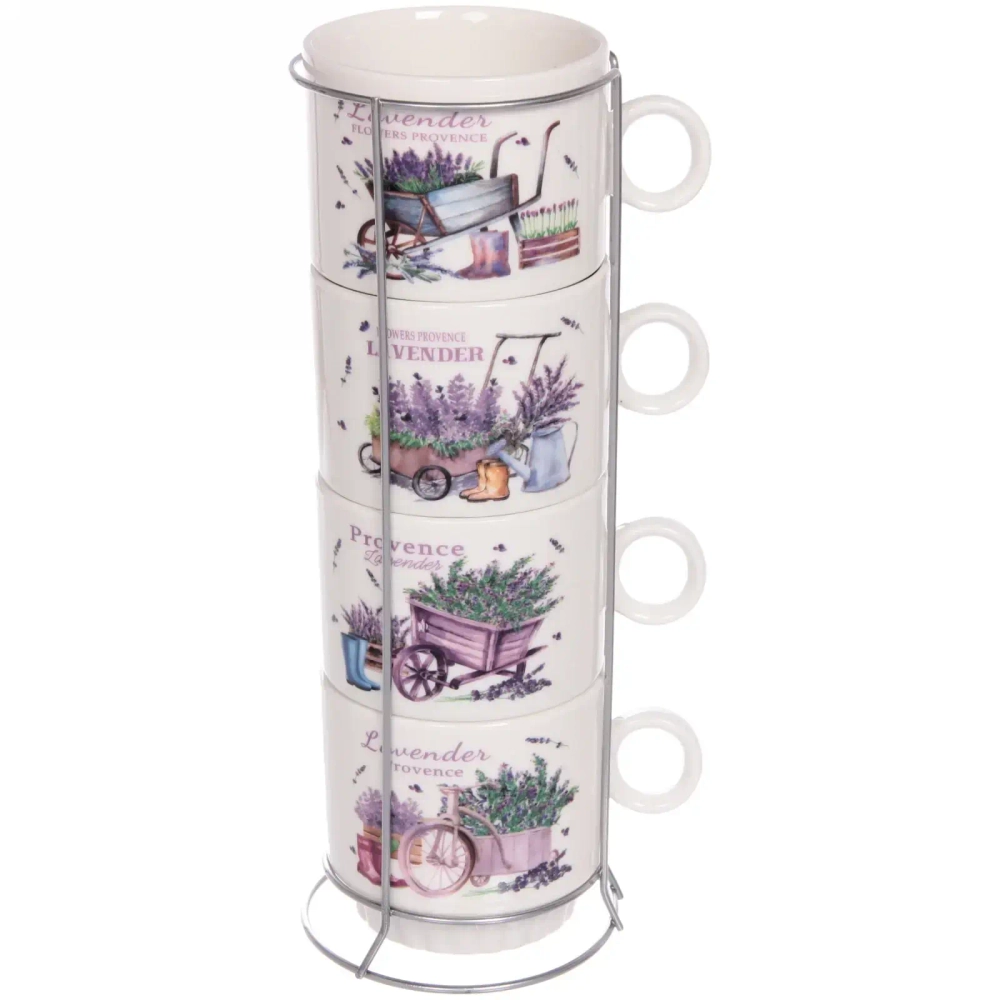 Набор кружек на стойке 280мл «Прованс»