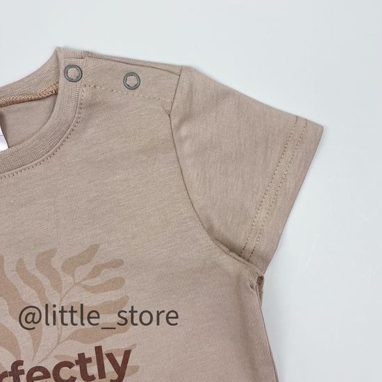 Футболка хлопковая "One love" Капучино, с принтом