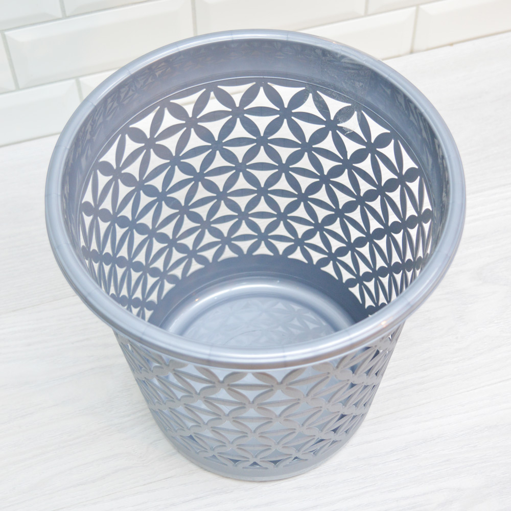 Корзина для бумаг, цвет серебро