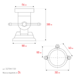 KRAFTOOL 3D-Steel, 150 мм, слесарные тиски (32704-150)
