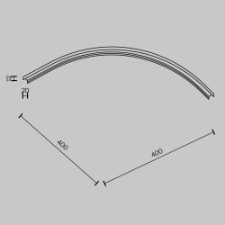 Коннектор радиусный R300 Maytoni   TRA172CL-R300-11B