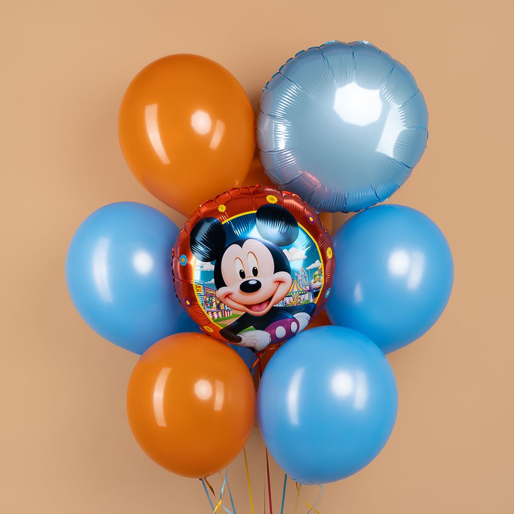 Шар (18''/46 см) Круг, Микки Маус, 1 шт. в уп.