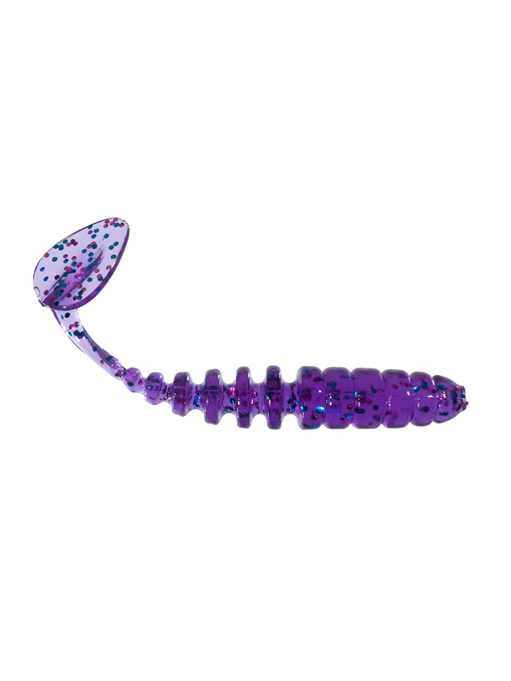Приманка ZUB-SHAD 40мм-12шт, (цвет 610) фиолетовый с блестками