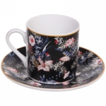 Кофейный набор 12 предметов «Paradise» (6кружек 90мл+6блюдец), черный