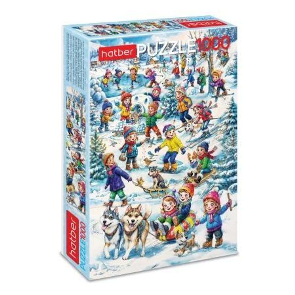 Пазлы 1000 элементов 680*480мм. "Зимние радости"