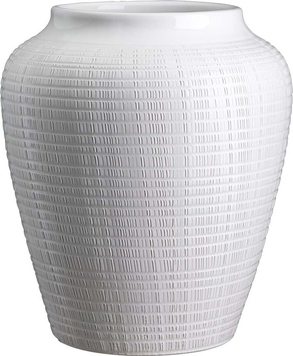 Ваза bergs potter willow каменная керамика, белый · арт. fabr WCW25V