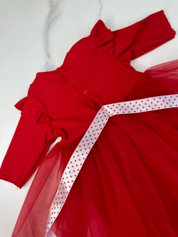 Платье нарядное для девочки красное