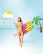 Плот для плавания 191*76см, Фруктовый лед (Intex)