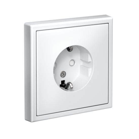 Розетка ArtGallery 16А с заземл. защ. шторки механизм бел. SE GAL000145