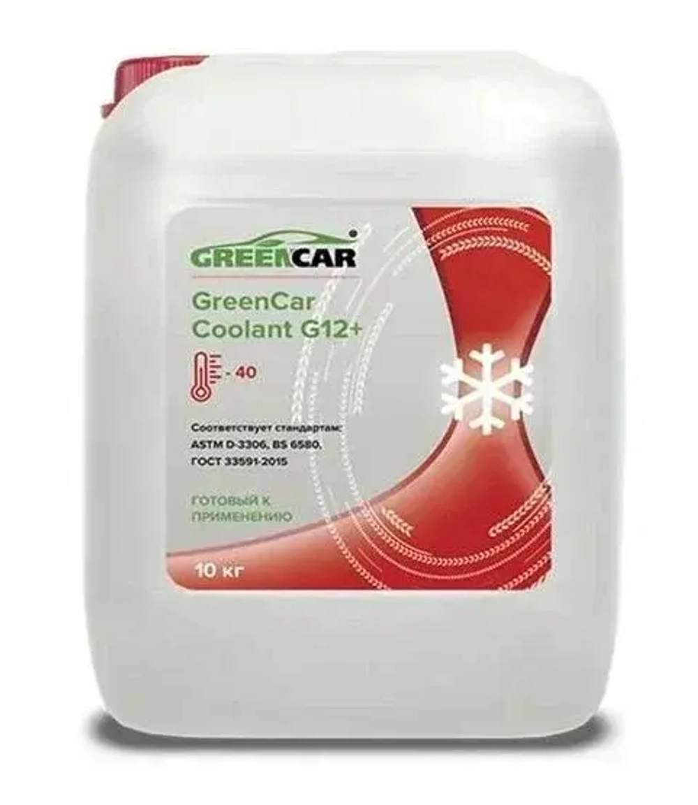 Антифриз GreenCar Coolant G12+ (красный) 10кг