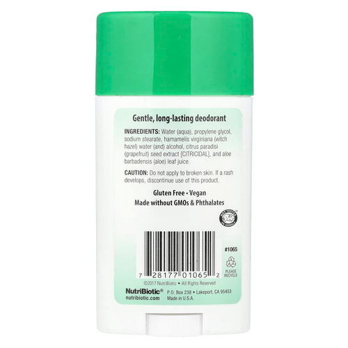 NutriBiotic, дезодорант, без запаха, 75 г (2,6 унции)