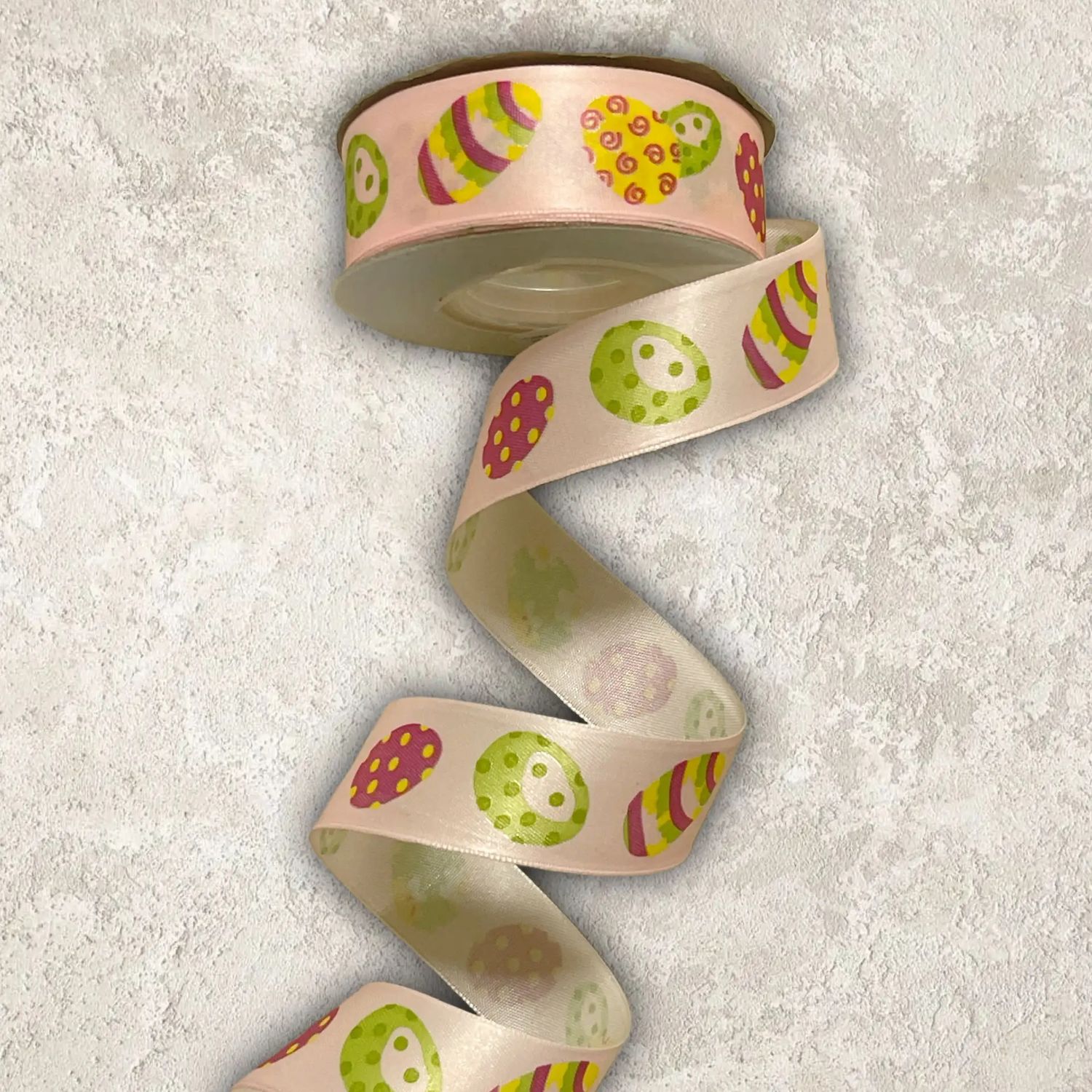 Лента атласная  2,5см пасхальные яйца(1метр)