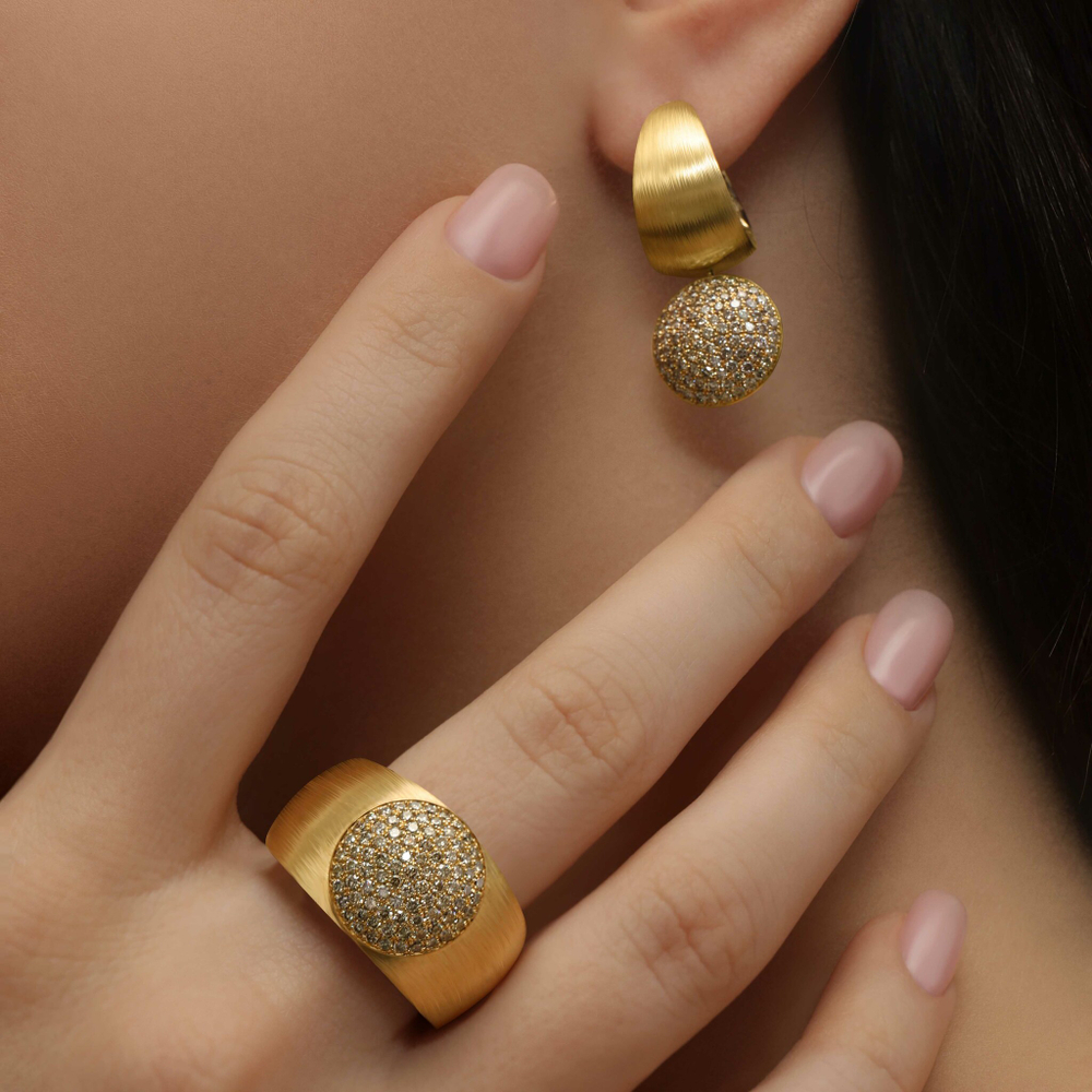 Серьги с бриллиантами Шампань, Эмаль, E0178-70/7