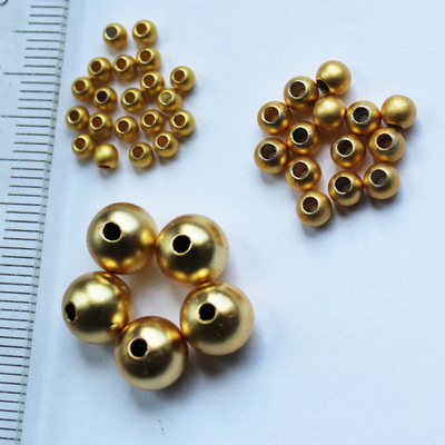Бусины матовые люкс позолота 3мм 4мм 8мм